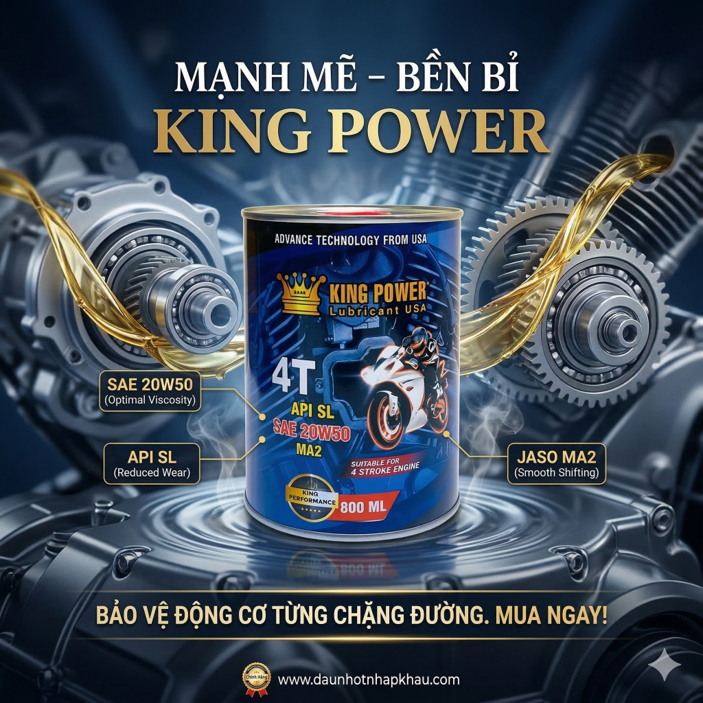 Dầu nhớt King Power 20w50 0.8l chính hãng